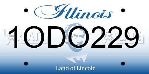 1ODO229 Illinois License Plate