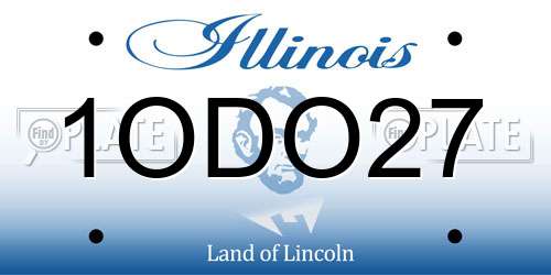 1ODO27 Illinois License Plate