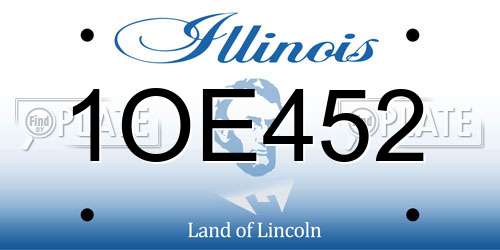 1OE452 Illinois License Plate