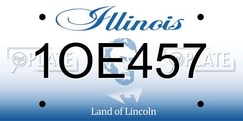 1OE457 Illinois License Plate
