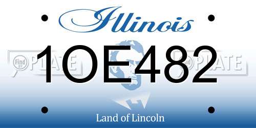 1OE482 Illinois License Plate