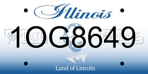 1OG8649 Illinois License Plate