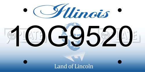 1OG9520 Illinois License Plate