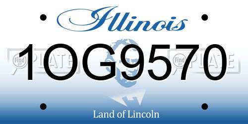 1OG9570 Illinois License Plate