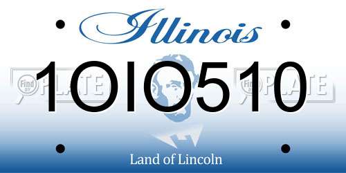 1OIO510 Illinois License Plate