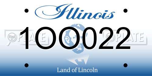 1OO022 Illinois License Plate
