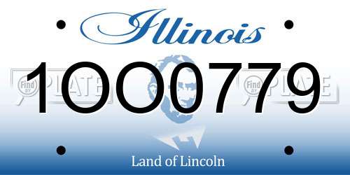1OO0779 Illinois License Plate