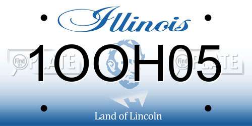 1OOH05 Illinois License Plate