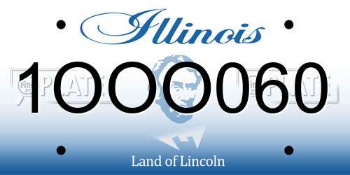 1OOO060 Illinois License Plate