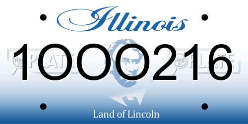 1OOO216 Illinois License Plate
