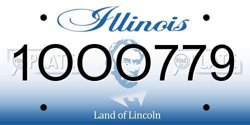 1OOO779 Illinois License Plate