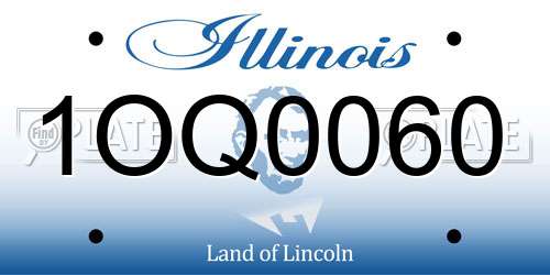 1OQ0060 Illinois License Plate
