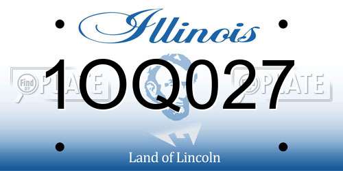 1OQ027 Illinois License Plate