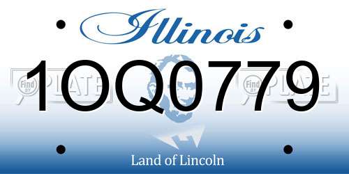 1OQ0779 Illinois License Plate