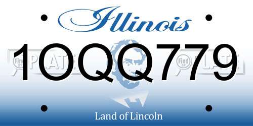 1OQQ779 Illinois License Plate