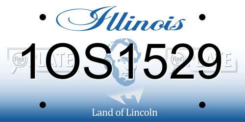 1OS1529 Illinois License Plate