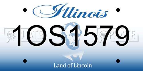 1OS1579 Illinois License Plate