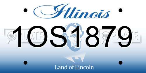 1OS1879 Illinois License Plate