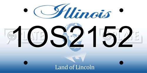 1OS2152 Illinois License Plate