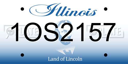 1OS2157 Illinois License Plate
