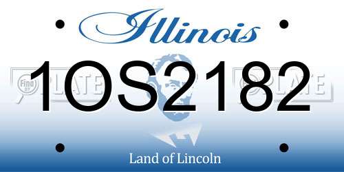 1OS2182 Illinois License Plate