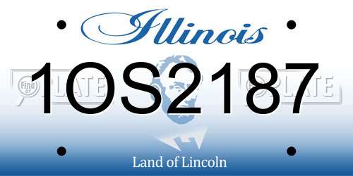 1OS2187 Illinois License Plate