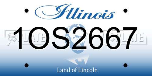 1OS2667 Illinois License Plate