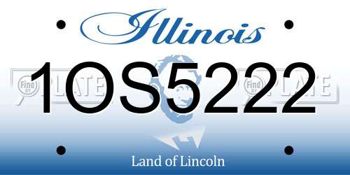 1OS5222 Illinois License Plate
