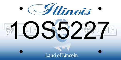 1OS5227 Illinois License Plate