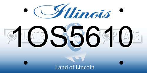 1OS5610 Illinois License Plate
