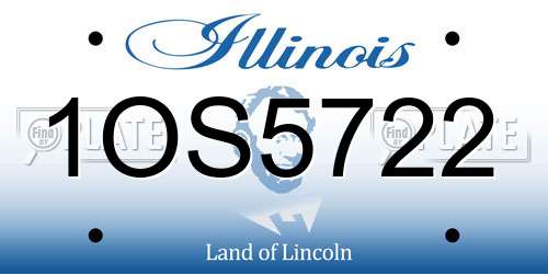 1OS5722 Illinois License Plate