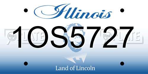 1OS5727 Illinois License Plate