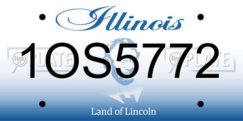1OS5772 Illinois License Plate