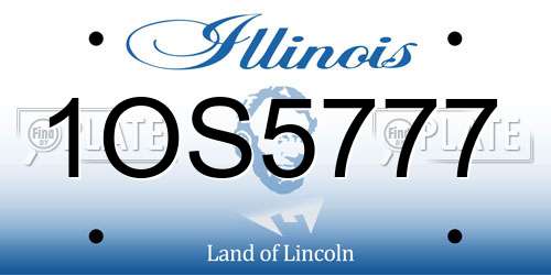 1OS5777 Illinois License Plate
