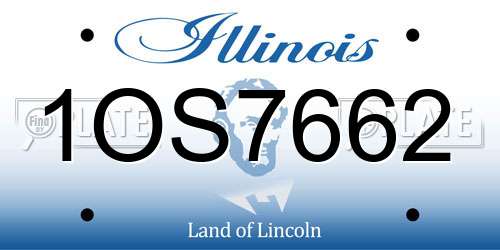 1OS7662 Illinois License Plate