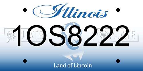 1OS8222 Illinois License Plate