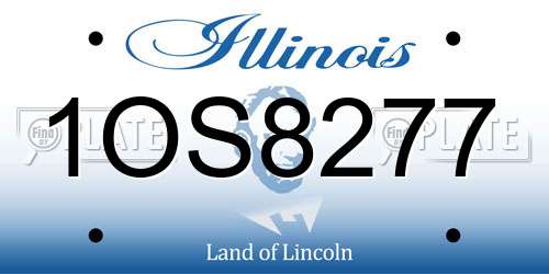 1OS8277 Illinois License Plate