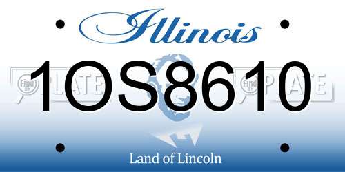 1OS8610 Illinois License Plate
