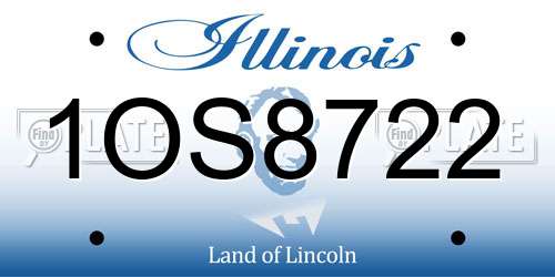 1OS8722 Illinois License Plate