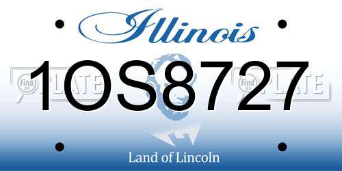 1OS8727 Illinois License Plate