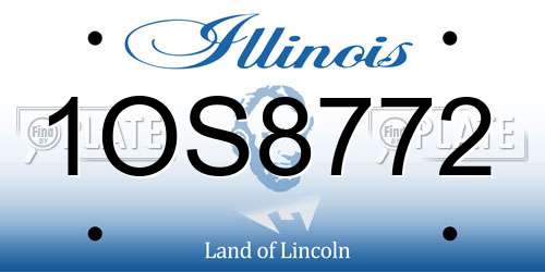 1OS8772 Illinois License Plate