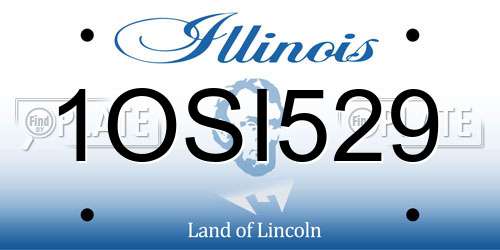 1OSI529 Illinois License Plate