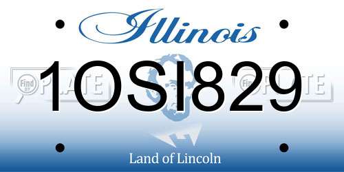 1OSI829 Illinois License Plate