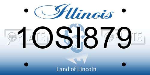 1OSI879 Illinois License Plate