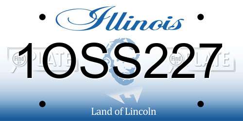 1OSS227 Illinois License Plate