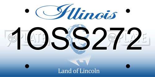 1OSS272 Illinois License Plate