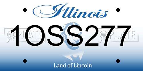 1OSS277 Illinois License Plate