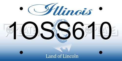 1OSS610 Illinois License Plate