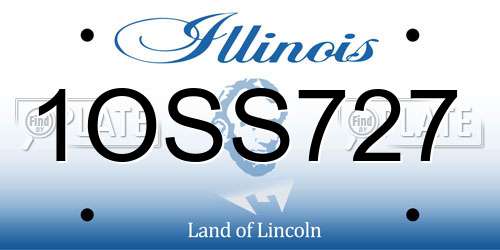 1OSS727 Illinois License Plate