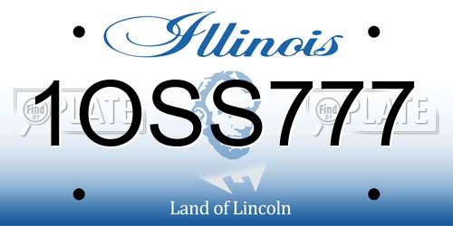 1OSS777 Illinois License Plate